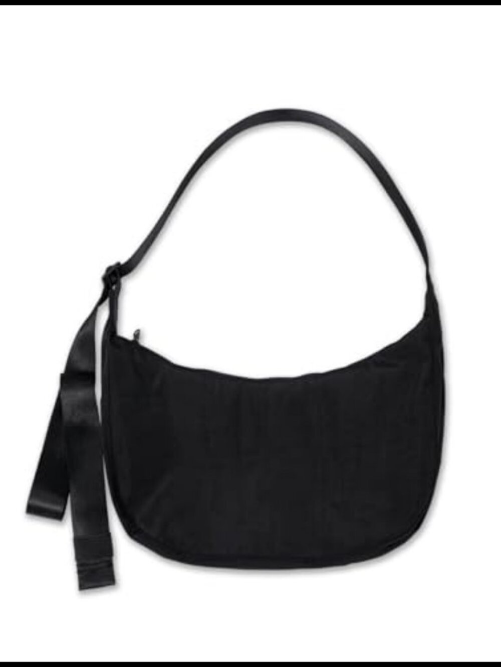 Nylon Crescent Crossbody Bag Slouchy Shoulder Travel Purse